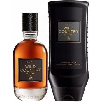 Avon Eau de Toilette Wild Country Uomo + Gel 250 Ml