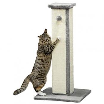 PawHut 81cm Cat Scratching Post w/ Sisal Rope Hanging Ball Soft Plush