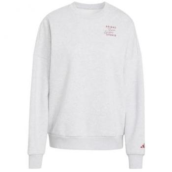 Adidas Studio Crew Sweatshirt Damen – 3 Streifen – Rot – Größe L