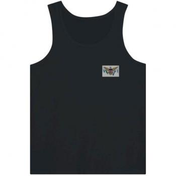 Slim-Fit Black Virgin Islands Flag Shirt – 100% Cotton, Unisex Design
