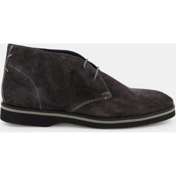 Botines Jo & Mr. Joe para hombre en gris de ante con pala lisa y suela tricolor