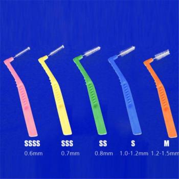 Utensilio Bucal: Cepillo Interdental L‑Forma 0,6–1,5 mm