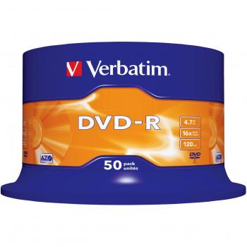 Pack 50x DVD‑R Verbatim 4,7 Go à vitesse 16×