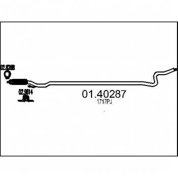 MTS 01.40287: tubo per scarico gas