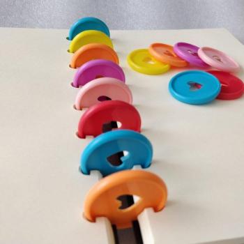20pcs 35mm Colorful Heart Shaped Binding Discs