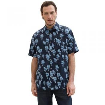 Tom Tailor Regular Fit Freizeithemd mit Allover-Muster und Brusttasche, Größe XL