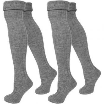Normani Herren Socken Overknees mit Rippmuster