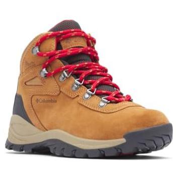 Women's Columbia Newton Ridge Plus Waterproof Amped Boot – Light Brown & Red
