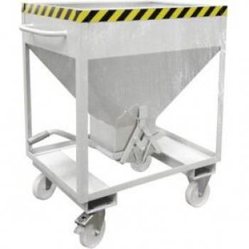 Réservoir silo type SRE 375, système de fermeture à ciseaux, 375 litres, galvanisé