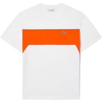 Vêtement unisexe Lacoste Color Block, blanc + orange, 2XL