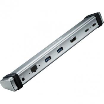 Docking USB Tipo-C Canyon CNS-TDS06DG/ 2xUSB/ 1xHDMI/ 2xUSB Tipo-C/ 1xRJ45/ Gris Espacial