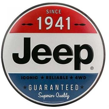 Jeep Open Road Hollow Curved Tin Emblem