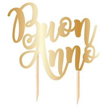Cake Topper Italic Auguri 20x21 cm