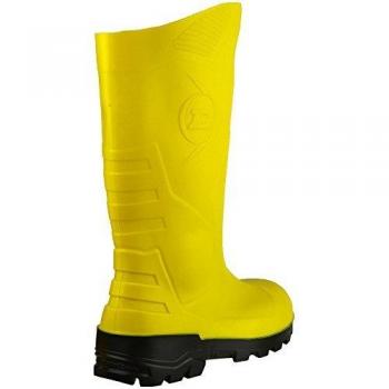 DUNLOP Devon Full Safety Work Wellingtons in Yellow and Black