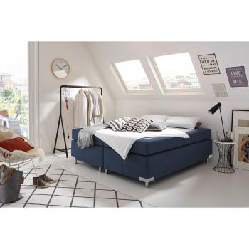 Holland Boxspringbett von Westfalia, navy, komplett ohne Kopfteil