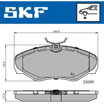 Plaquettes de frein avant VKBP 80034 (Nissan, Opel, Renault)