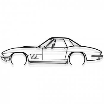 Sculpture Murale Corvette 1967