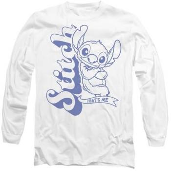 Long Sleeve Lilo & Stitch “That’s Me” T-Shirt in Pure White