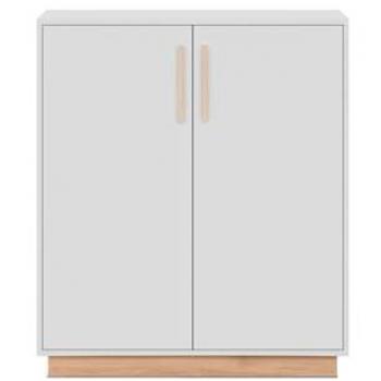 Finori Kommode Split 01A, Steingrau, Dekor Jackson Hickory, Modern, ABS-Kante, 82 x 94 x 40 cm