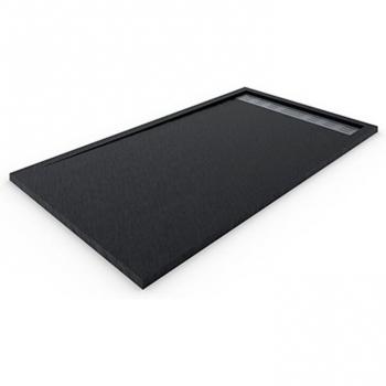 Piatto Doccia Deluxe in Quarzo Nero – Struttura Ardesia Antiscivolo