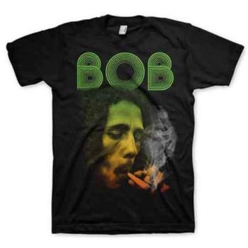 Jamaican Colours Bob Marley T‑Shirt in Black, Large