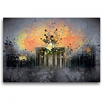 Digitaler Kunstleindruck “Brandenburger Tor” – CALVENDO Textilleinwand 75 × 50 cm, Melanie Viola Design