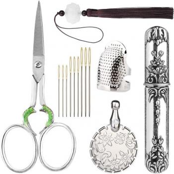 SHWAKK Fabric Thread Scissors with Thimble