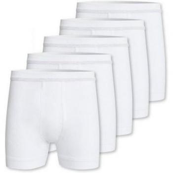 Retro Boxer Unterhosen 5er Pack in Weiß
