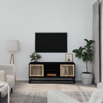 Vidaxl TV Stand Black 105x30x45 cm Engineered Wood and Iron