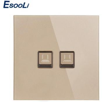 Entrada RJ45 y Toma Internet en Cristal Templado