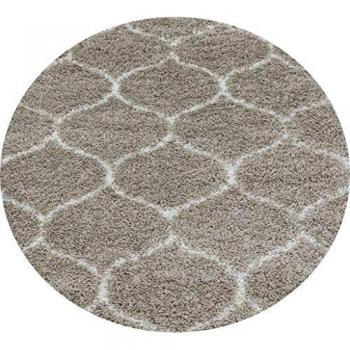 Flauschiger Rundteppich – Modernes skandinavisches Design