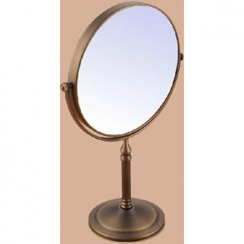 Antique Brushed Brass 8 Inch Bathroom Mirror