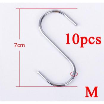 Durable 10‑Pack S‑Hook Storage Holders – Railing Clasp
