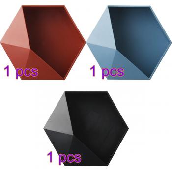 Nordic Style Floating Hexagon Shelf