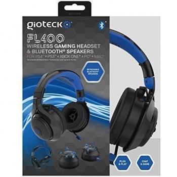 Auriculares Gioteck Flow 400 RF sin cables en colores negro y azul