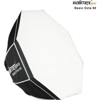 Boîte à lumière 8‑faces 60 cm, rotation complète, sac inclus, diffuseur avant/intermédiaire