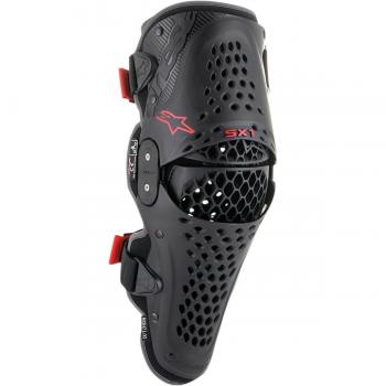 Alpinestars SX-1 V2 Protecteurs du genou Noir Rouge taille : 2XL