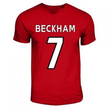 T-shirt officiel Manchester United David Beckham 5-6 ans rouge