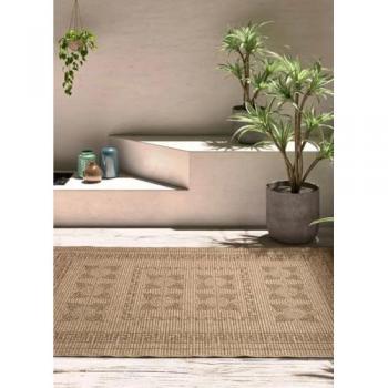 Tapis d'extérieur méditerranéen effet jute 160x230 cm