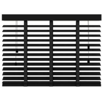 Zwarte houten jaloezie 50mm 120x220 cm Karwei