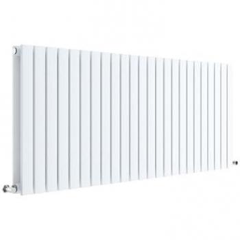 Horizontal Dual‑Panel Radiator – 4968 BTU, Satin White, 600 × 1398 mm