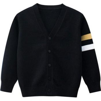 Korean Boys' Autumn Cardigan 2022: Cotton Knitted Sweater for Ages 2-8