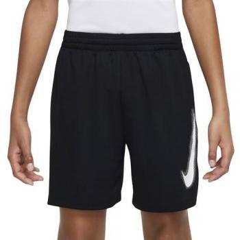 Pantalones cortos de entrenamiento Nike Dri-FIT Graphic para niños, color negro, talla XS