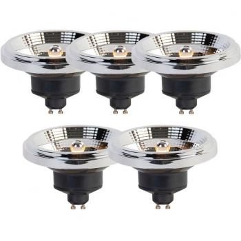 Pack 5 Ampoules LED GU10 – Intensité Variable 2000–3000K AR111 11W