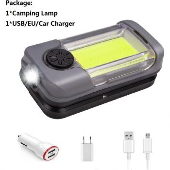 White Red Portable Lantern with COB LED and Mobile Power Bank