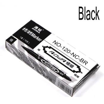 10pcs Double Fine Oil Markers for Metal, Plastic, Rubber, and CD Marking