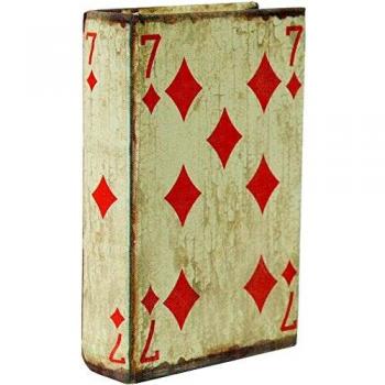 Set di 2 Scatole per Carte Gioco in Legno 14x10x3 cm