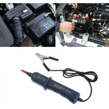 Portable 12V LED Battery & Alternator Checker for Cars, Bikes & Trucks