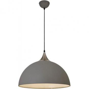 Sand Grey Pendant Light with Satin Nickel Finish