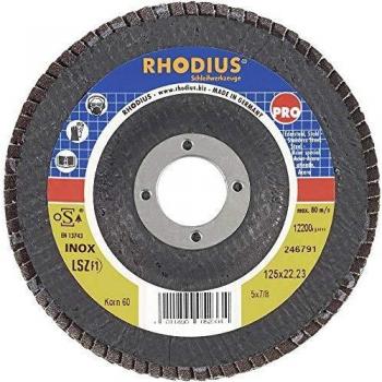 Rhodius 205581 Lamellenschleifscheibe LSZ F1 Durchmesser 115 mm Innen-Ø 22.2 mm 1 St